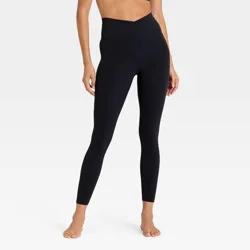 Women's Everyday Soft Crossover 7/8 Leggings - All In Motion™ Black XXL
