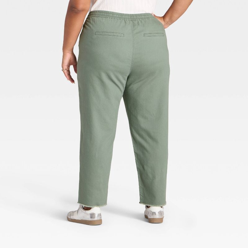 slide 2 of 3, Women's Mid-Rise Tie-Waist Pull-On Pants - Universal Thread™ Green XXL, 1 ct