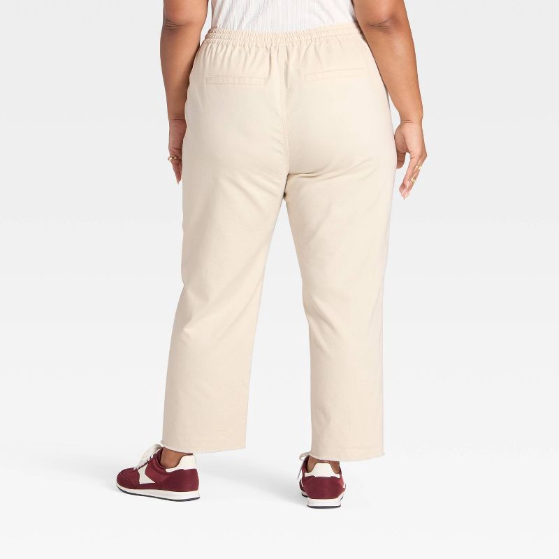 slide 2 of 3, Women's Mid-Rise Tie-Waist Pull-On Pants - Universal Thread™ Cream XXL, 1 ct