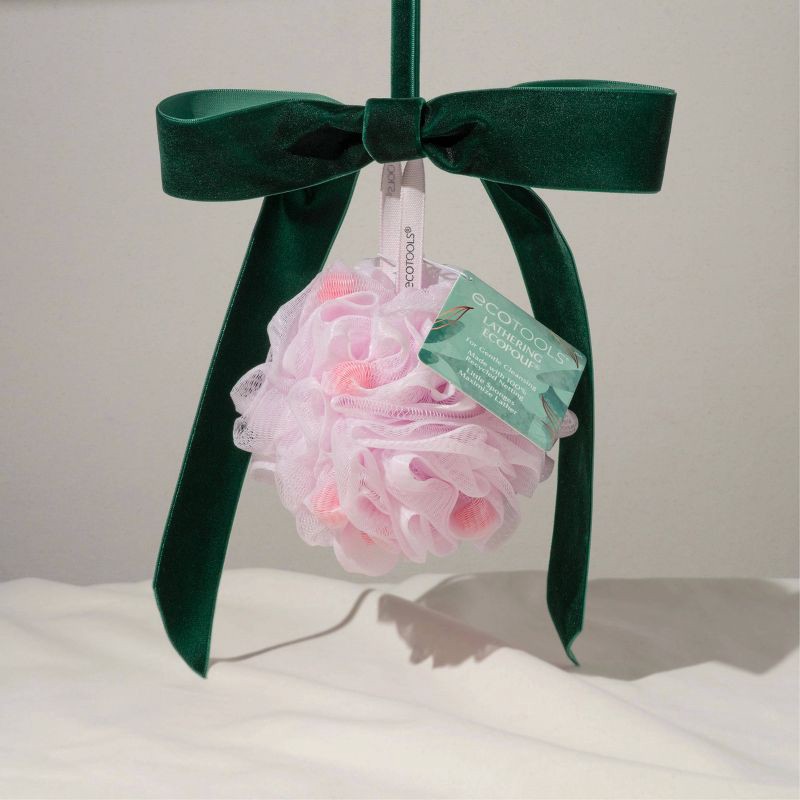 slide 2 of 4, EcoTools Lathering Bath Sponge - Pink, 1 ct