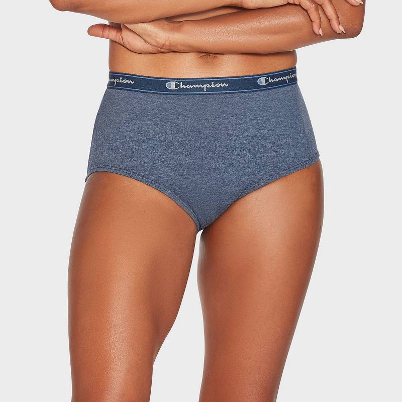 slide 2 of 6, Champion Women's 5pk Cotton Stretch Iconic Essentials Briefs - S, 5 ct