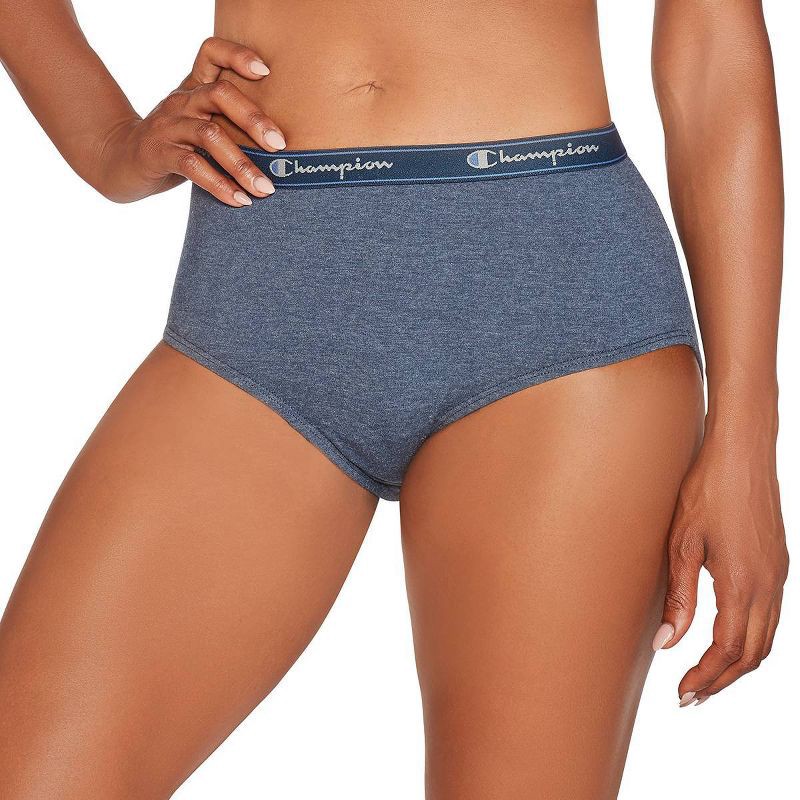 slide 3 of 6, Champion Women's 5pk Cotton Stretch Iconic Essentials Briefs - S, 5 ct