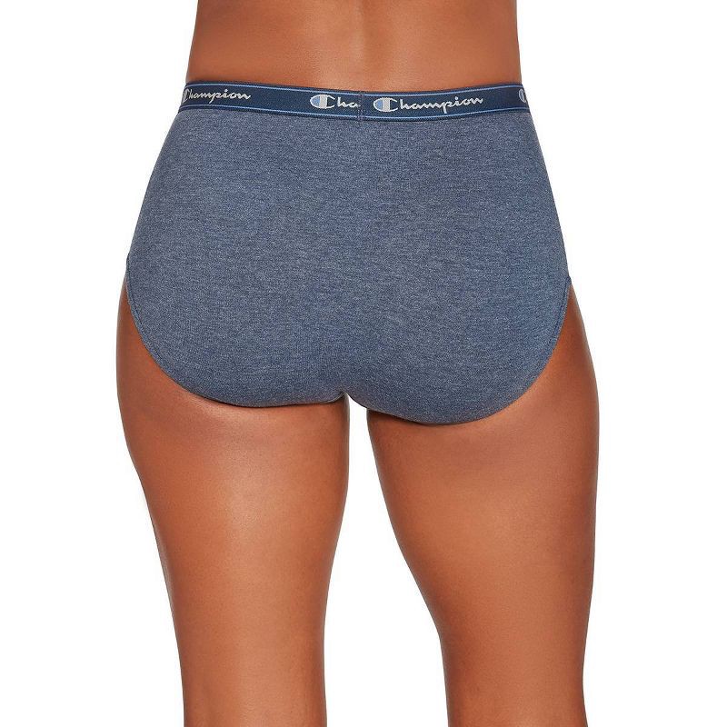 slide 4 of 6, Champion Women's 5pk Cotton Stretch Iconic Essentials Briefs - M, 5 ct