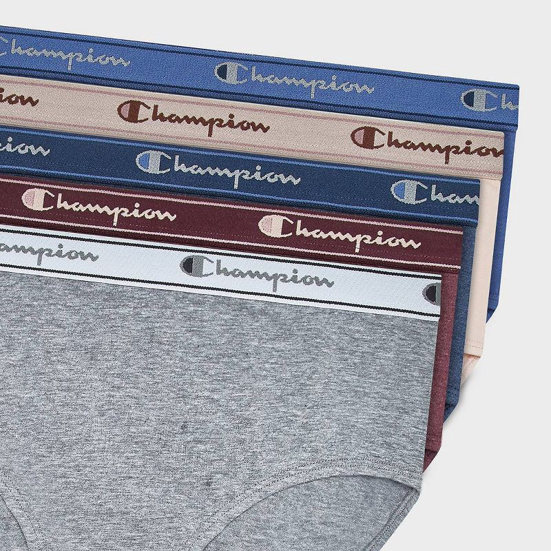 slide 5 of 6, Champion Women's 5pk Cotton Stretch Iconic Essentials Briefs - M, 5 ct