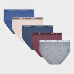 Champion Women's 5pk Cotton Stretch Iconic Essentials Briefs - M