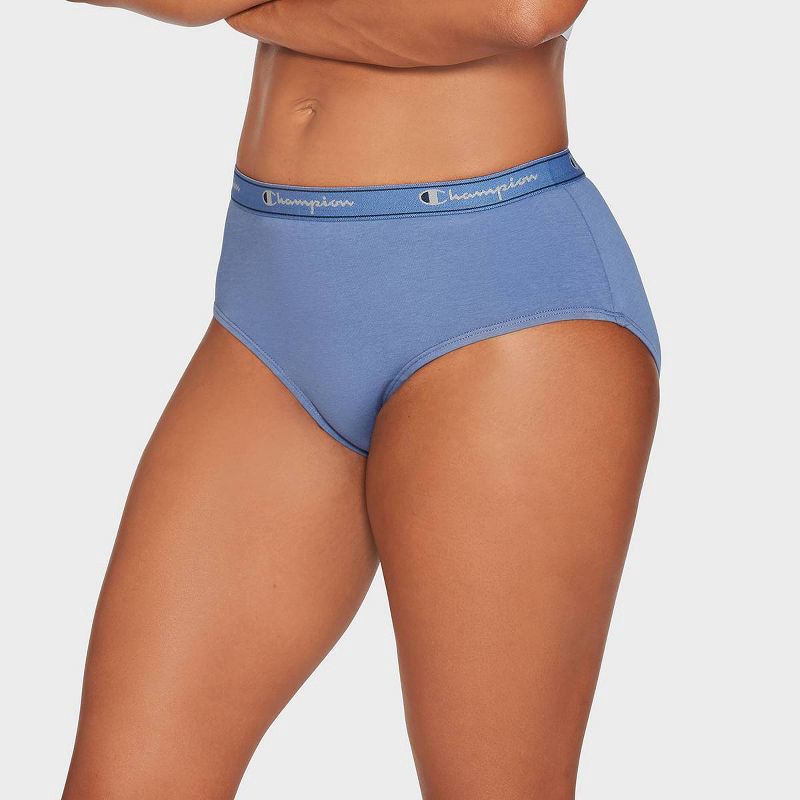 slide 3 of 6, Champion Women's 5pk Cotton Stretch Iconic Essentials Hipster Underwear - S, 5 ct