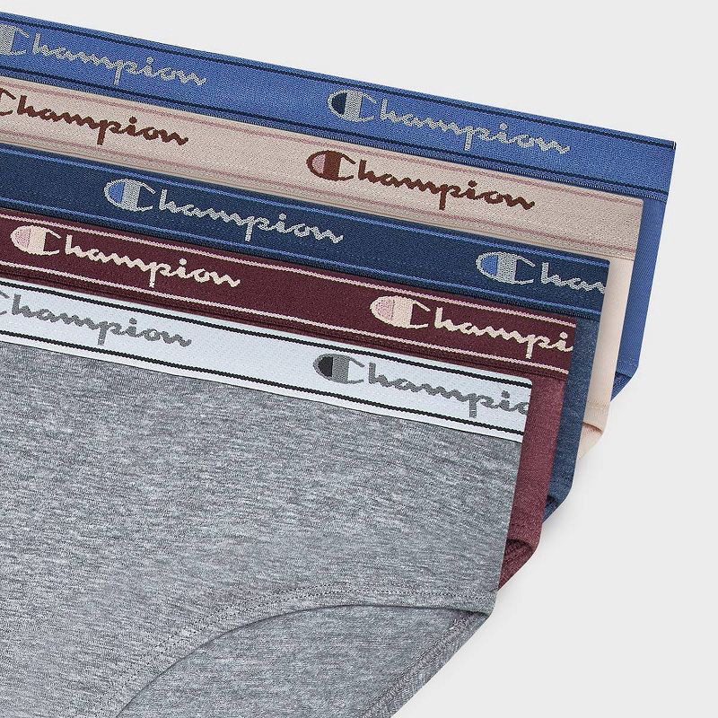 slide 5 of 6, Champion Women's 5pk Cotton Stretch Iconic Essentials Hipster Underwear - XL, 5 ct