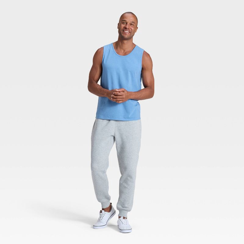 slide 3 of 3, Men's Standard Fit Crewneck Tank Top - Goodfellow & Co™ Blue M, 1 ct