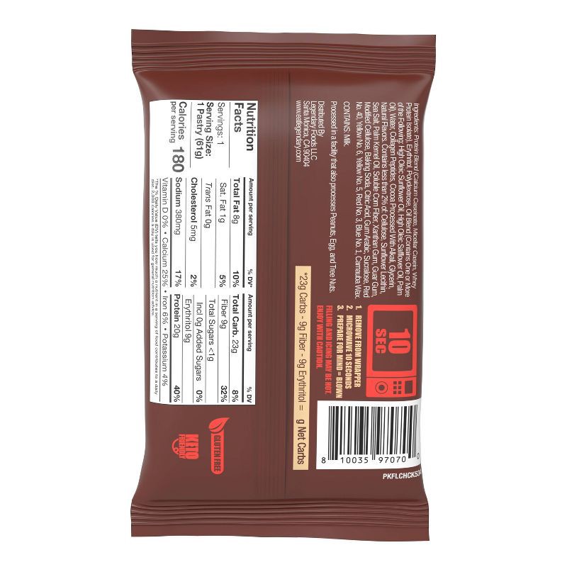 slide 6 of 6, Legendary Foods Single Protein Pastry - Chocolate Cake - 2.2oz, 2.2 oz