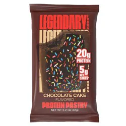 Legendary Foods Single Protein Pastry - Chocolate Cake - 2.2oz