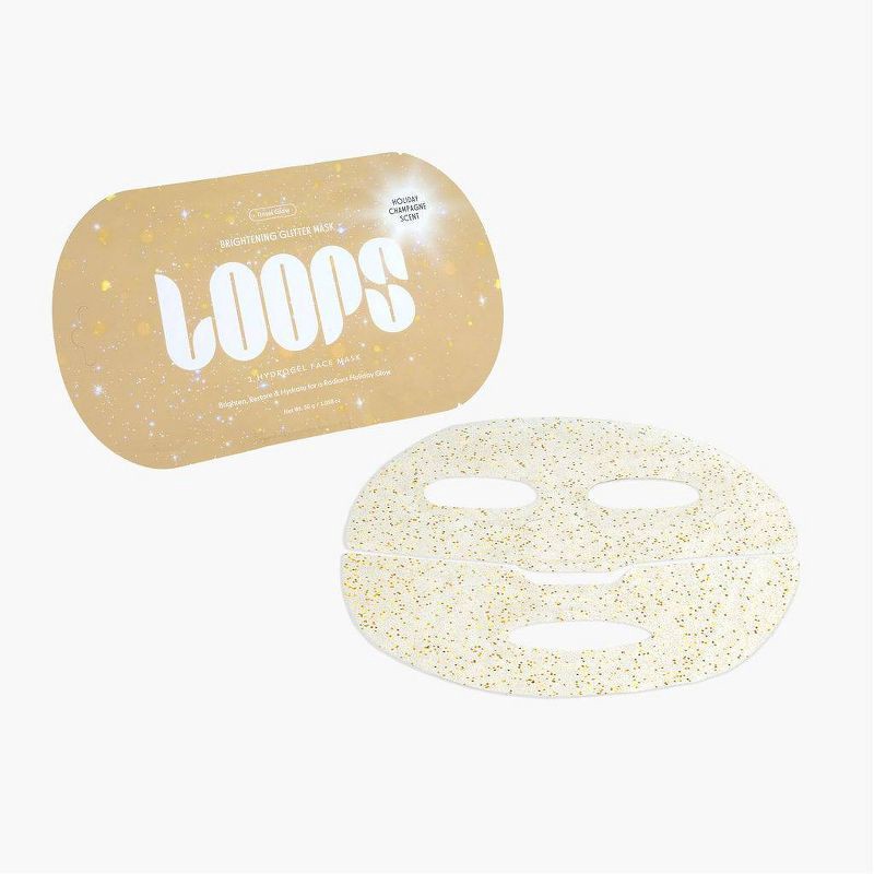 slide 2 of 3, LOOPS Tinsel Glow Brightening Hydrogel Face Mask - 1.06oz, 1.06 oz