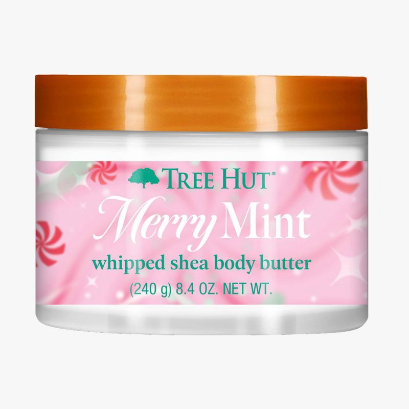 slide 1 of 8, Tree Hut Whipped Body Butter - Merry Mint - 8.4oz, 8.4 oz