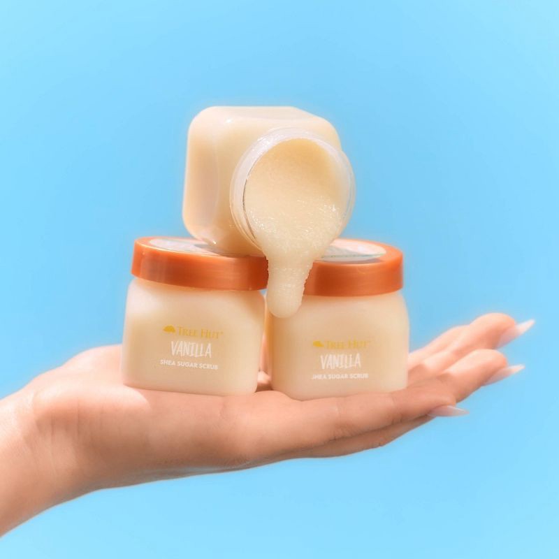 slide 6 of 9, Tree Hut Shea Sugar Body Scrub - Mini - Vanilla Shea - 3.4oz, 3.4 oz