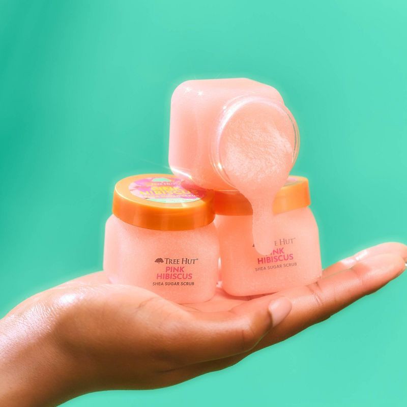 slide 6 of 8, Tree Hut Shea Sugar Body Scrub - Mini - Pink Hibiscus - 3.4oz, 3.4 oz