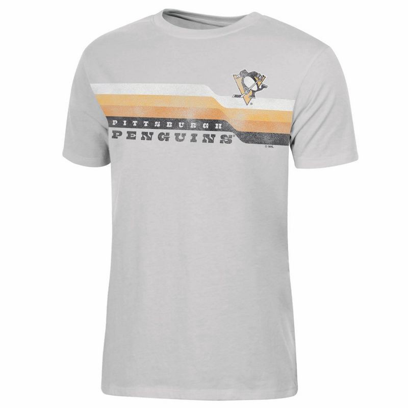 slide 1 of 3, NHL Pittsburgh Penguins Women's Short Sleeve Ash T-Shirt - M, 1 ct