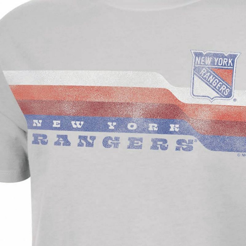 slide 3 of 3, NHL New York Rangers Women's Short Sleeve Ash T-Shirt - M, 1 ct