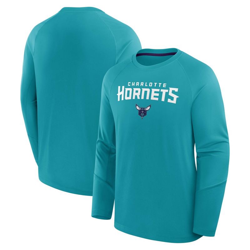 slide 3 of 3, NBA Charlotte Hornets Men's Long Sleeve Performance T-Shirt - XL, 1 ct