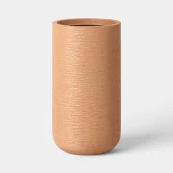 Fluted Outdoor Planter Terracotta Orange 12"x21" - Threshold™
