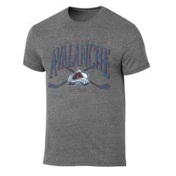 NHL Colorado Avalanche Men's Short Sleeve Gray Tri-Blend T-Shirt - L