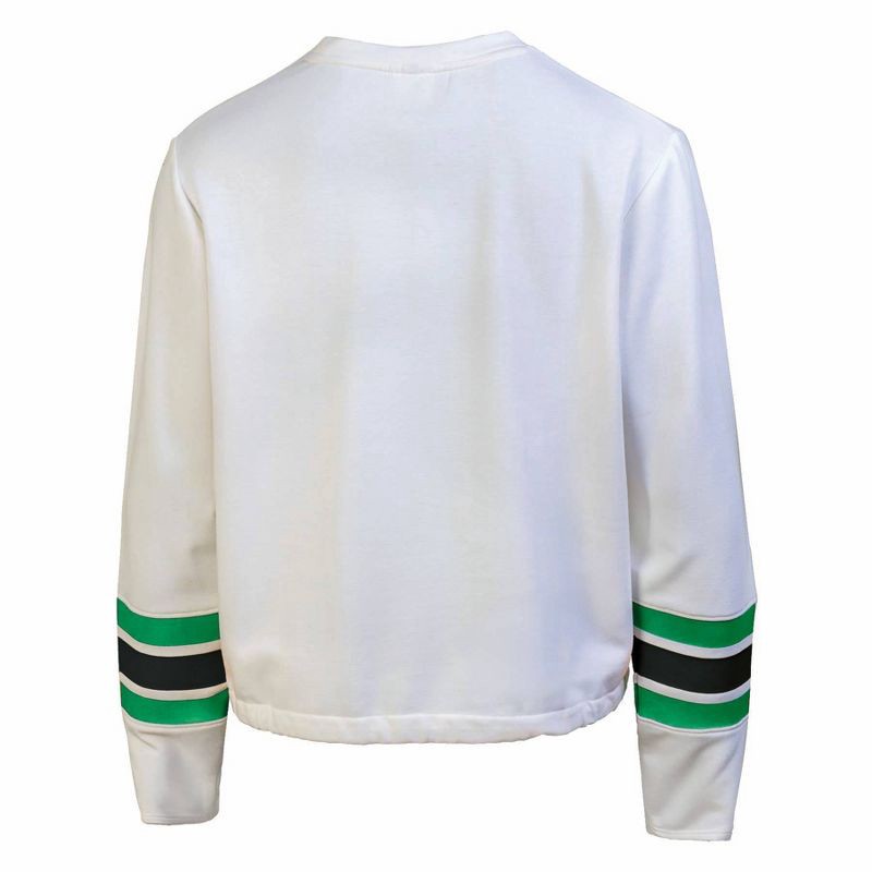 slide 2 of 3, NHL Dallas Stars Women's White Long Sleeve Fleece Crew Sweatshirt - L, 1 ct