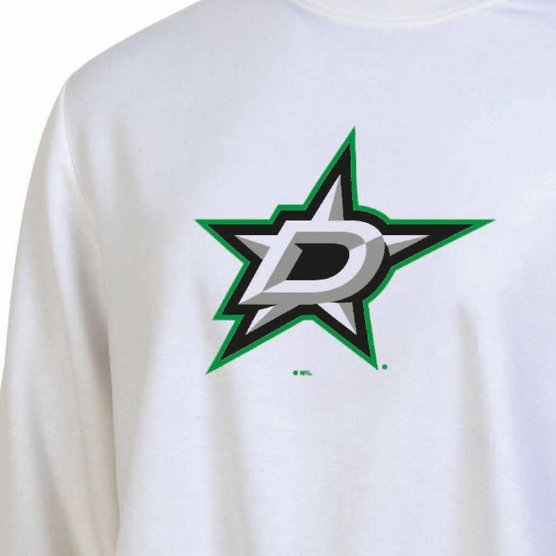 slide 3 of 3, NHL Dallas Stars Women's White Long Sleeve Fleece Crew Sweatshirt - XL, 1 ct