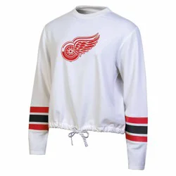 NHL Detroit Red Wings Women's White Long Sleeve Fleece Crew Sweatshirt - M