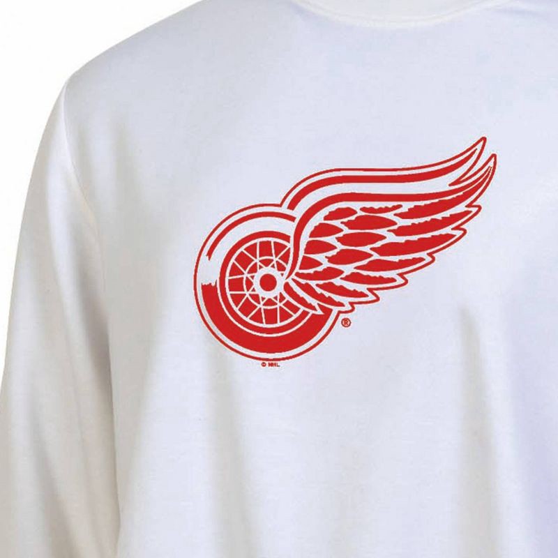 slide 3 of 3, NHL Detroit Red Wings Women's White Long Sleeve Fleece Crew Sweatshirt - L, 1 ct
