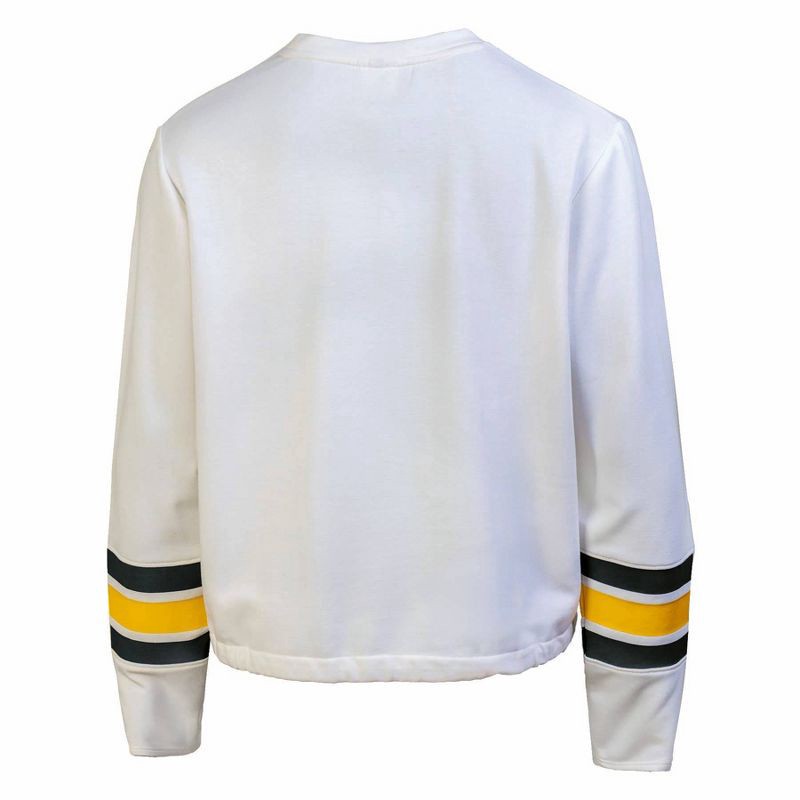 slide 2 of 3, NHL Boston Bruins Women's White Long Sleeve Fleece Crew Sweatshirt - XL, 1 ct