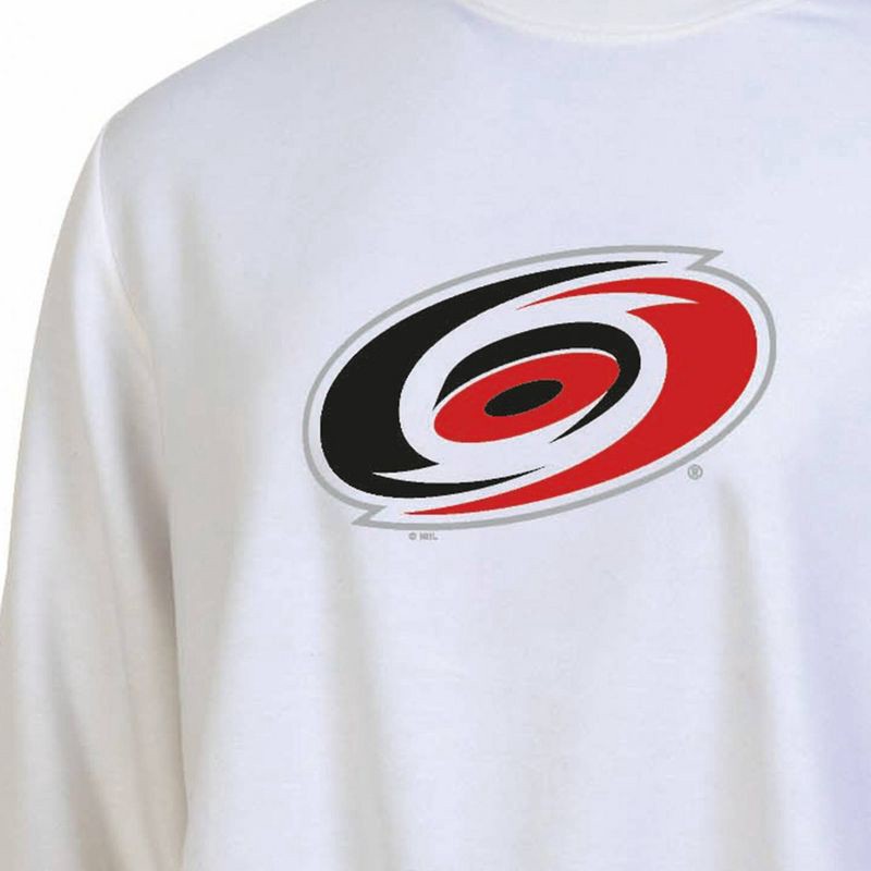 slide 3 of 3, NHL Carolina Hurricanes Women's White Long Sleeve Fleece Crew Sweatshirt - S, 1 ct