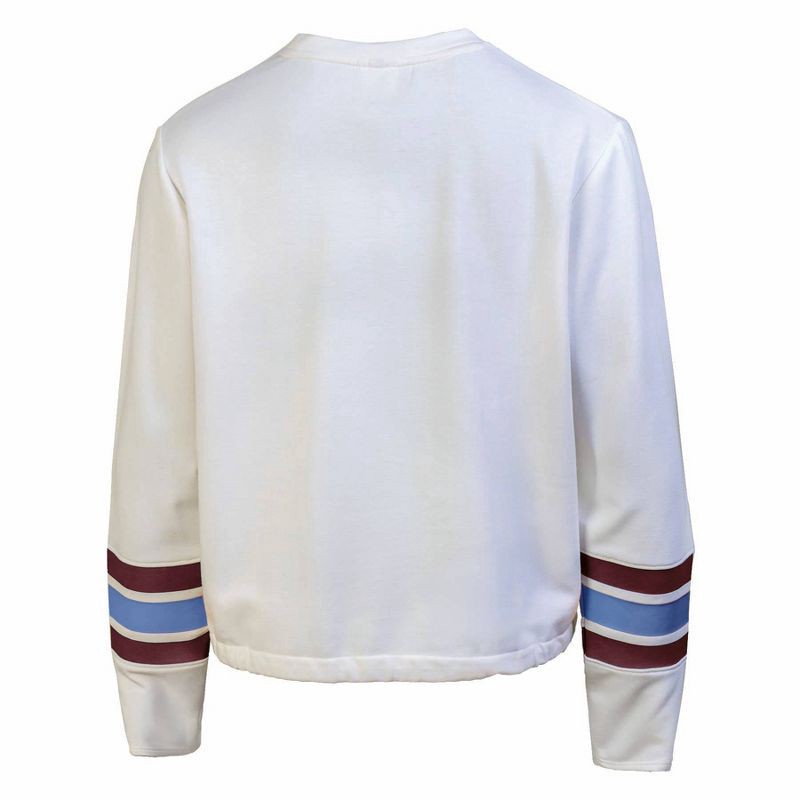 slide 2 of 3, NHL Colorado Avalanche Women's White Long Sleeve Fleece Crew Sweatshirt - XL, 1 ct