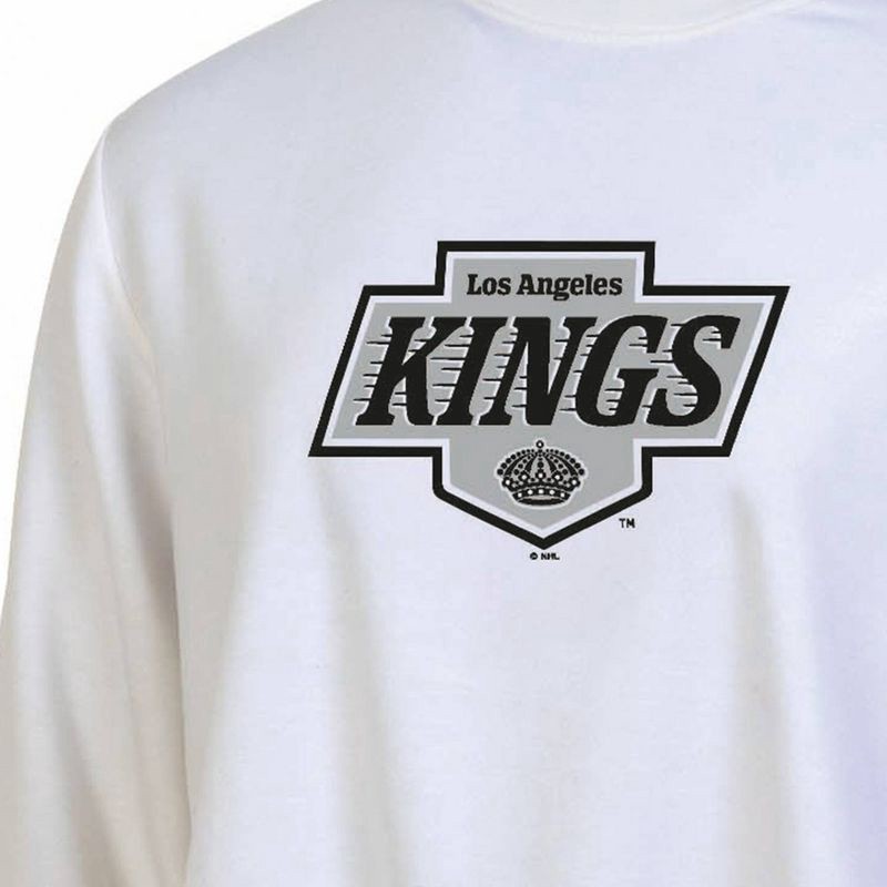 slide 3 of 3, NHL Losh Angeles Kings Women's White Long Sleeve Fleece Crew Sweatshirt - M, 1 ct