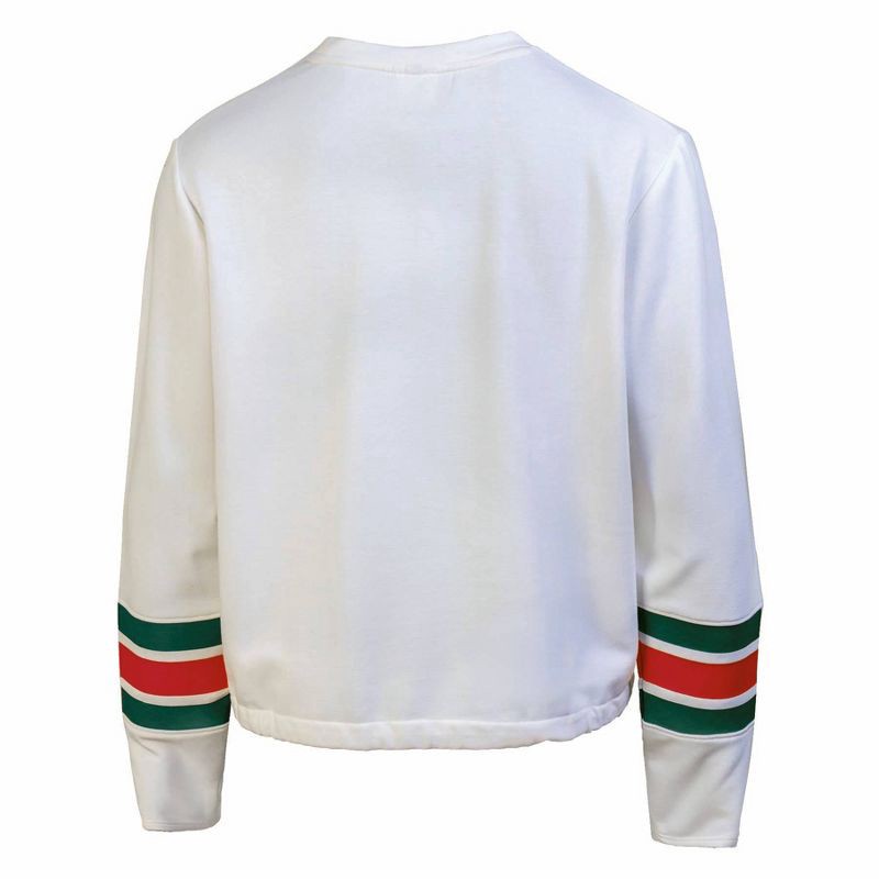 slide 2 of 3, NHL Minnesota Wild Women's White Long Sleeve Fleece Crew Sweatshirt - L, 1 ct