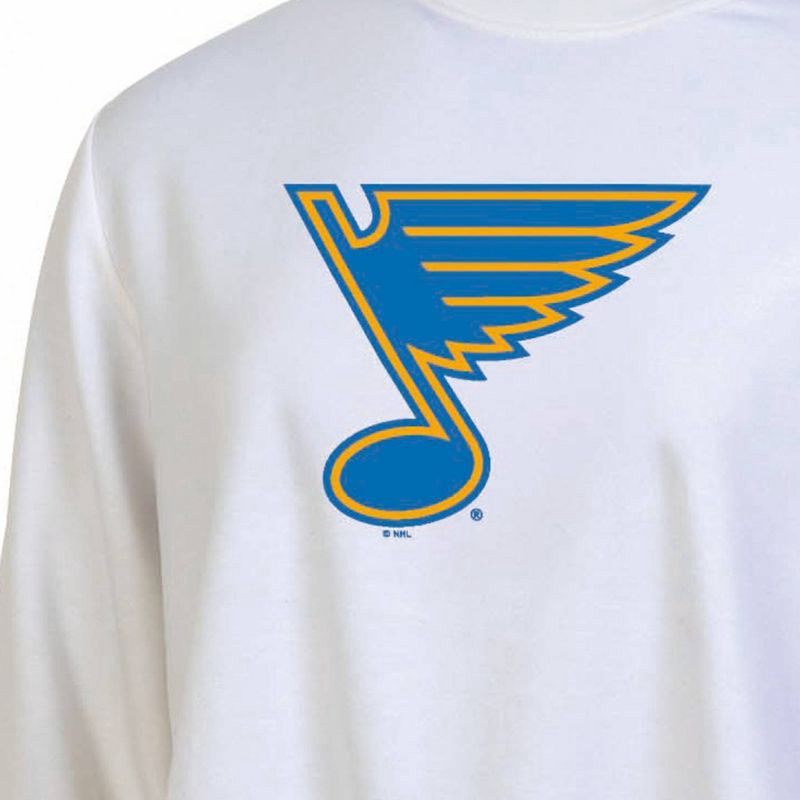 slide 3 of 3, NHL St. Louis Blues Women's White Long Sleeve Fleece Crew Sweatshirt - M, 1 ct