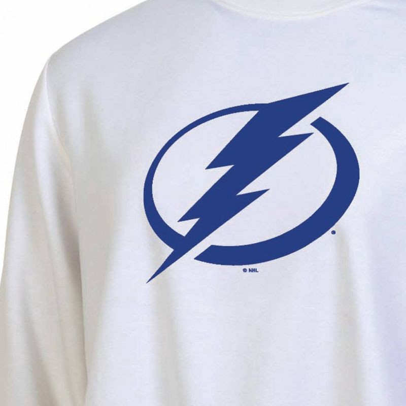 slide 3 of 3, NHL Tampa Bay Lightning Women's White Long Sleeve Fleece Crew Sweatshirt - L, 1 ct