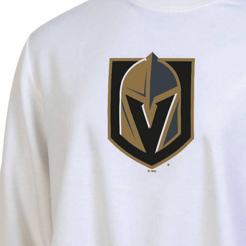 slide 3 of 3, NHL Vegas Golden Knights Women's White Long Sleeve Fleece Crew Sweatshirt - L, 1 ct