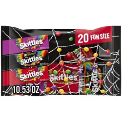Skittles Original, Wild Berry & Shriekers Fun Size Chewy Halloween Candy Bag - 10.53oz/20ct