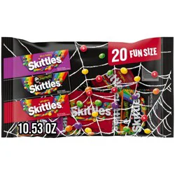 Skittles Original, Wild Berry & Shriekers Fun Size Chewy Halloween Candy Bag - 10.53oz/20ct