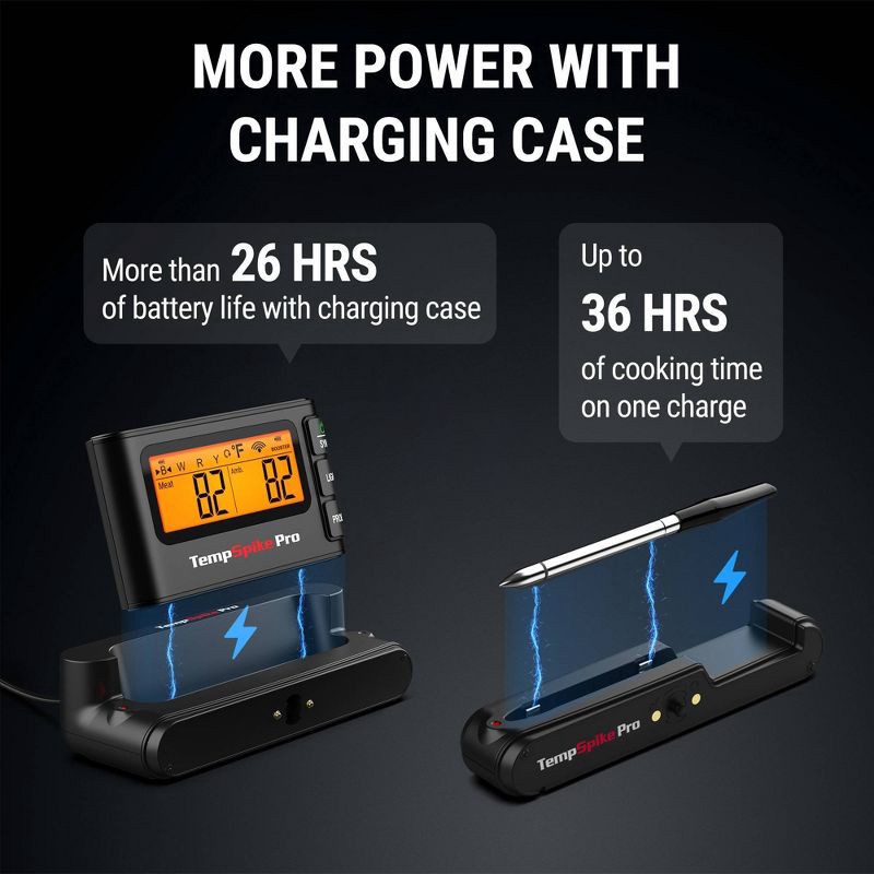 slide 9 of 10, ThermoPro Truly Wireless Wi-Fi Meat Thermometer, 1 ct