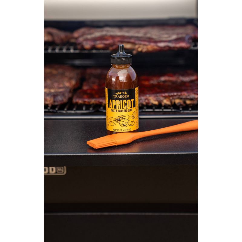 slide 1 of 6, Traeger Apricot BBQ Sauce (16oz Squeeze), 16 oz