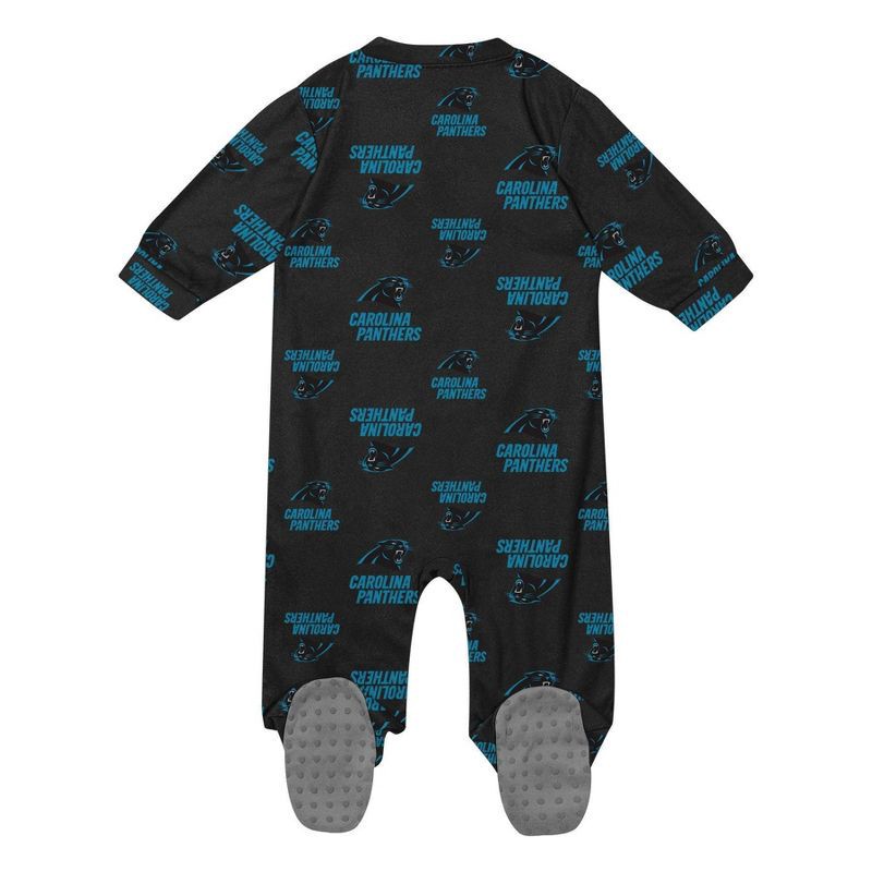 slide 3 of 3, NFL Carolina Panthers Boys' Blanket Sleeper - 3-6M, 1 ct