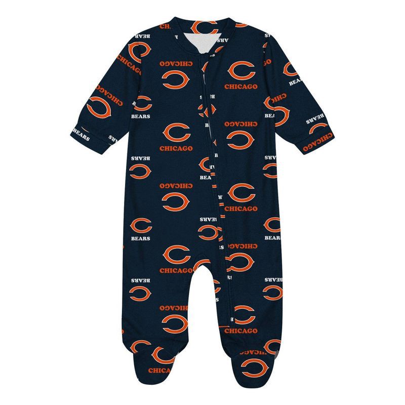 slide 2 of 3, NFL Chicago Bears Boys' Blanket Sleeper - 6-9M, 1 ct