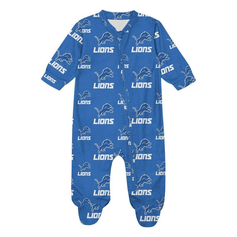slide 2 of 3, NFL Detroit Lions Boys' Blanket Sleeper - 3-6M, 1 ct
