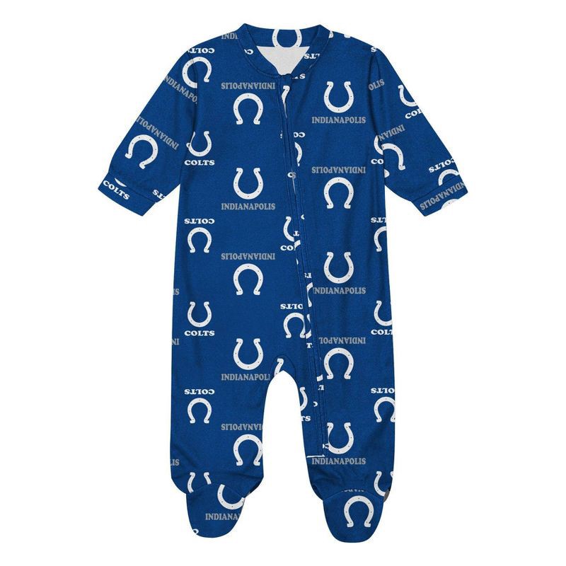 slide 2 of 3, NFL Indianapolis Colts Boys' Blanket Sleeper - 3-6M, 1 ct