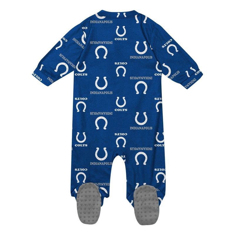 slide 3 of 3, NFL Indianapolis Colts Boys' Blanket Sleeper - 3-6M, 1 ct
