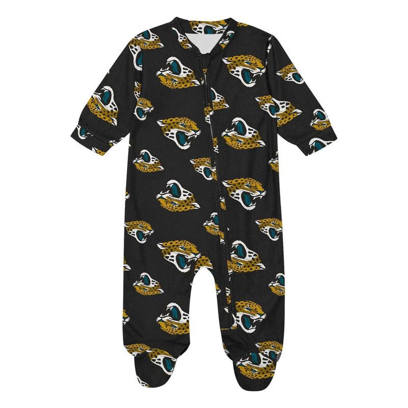 slide 2 of 3, NFL Jacksonville Jaguars Boys' Blanket Sleeper - 3-6M, 1 ct