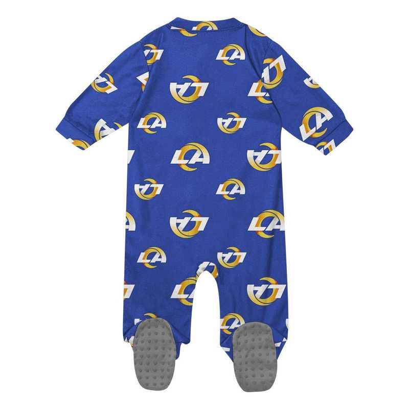 slide 3 of 3, NFL Los Angeles Rams Boys' Blanket Sleeper - 3-6M, 1 ct