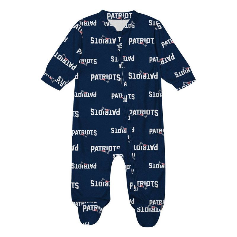 slide 3 of 3, NFL New England Patriots Boys' Blanket Sleeper - 18M, 1 ct