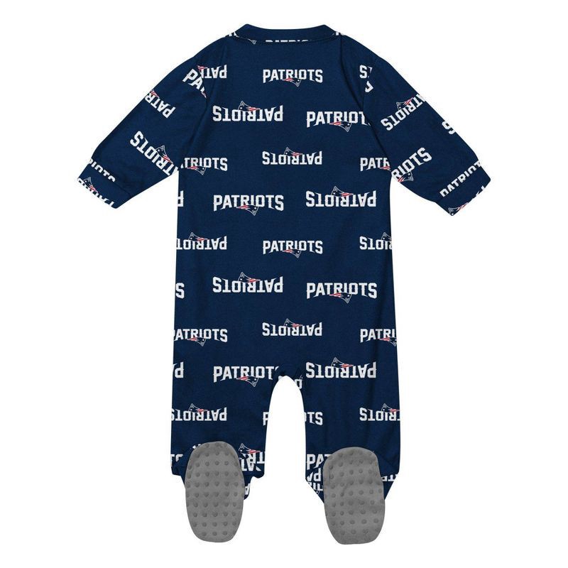slide 2 of 3, NFL New England Patriots Boys' Blanket Sleeper - 18M, 1 ct