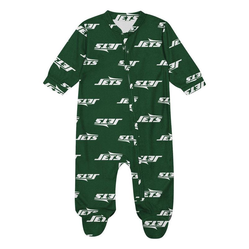 slide 2 of 3, NFL New York Jets Boys' Blanket Sleeper - 12M, 1 ct