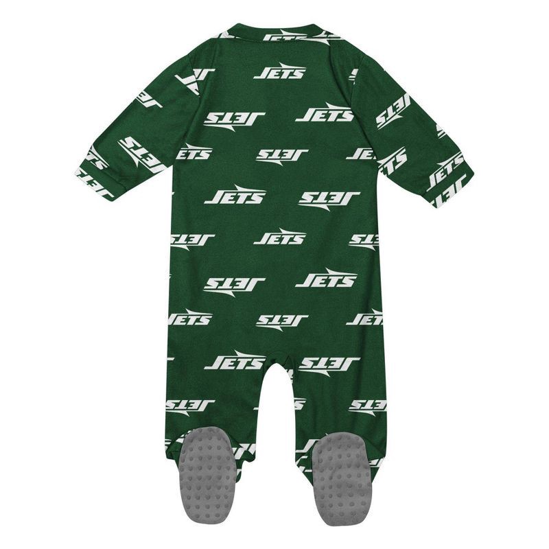 slide 3 of 3, NFL New York Jets Boys' Blanket Sleeper - 12M, 1 ct